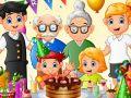 Spel Grattis på födelsedagen med Familj på nätet