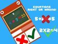 Spel Ekvationer Rätt eller Fel på nätet