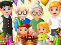 Spel Grattis på födelsedagen med Familj på nätet