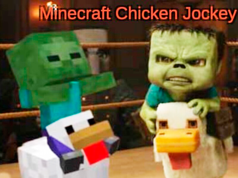 Spel Minecraft kycklingjockey på nätet