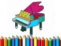 Spel Tillbaka till skolan: Piano målarbok på nätet