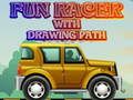 Spel Rolig racer med ritad väg på nätet