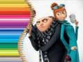 Spel Målarbok för Despicable Me att skriva ut på nätet