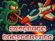 Spel Invaders förstörelse på nätet