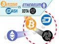 Spel Bitcoin mot Ethereum på nätet
