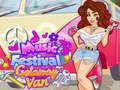 Spel Flickor Löser Det Musikfestival Getaway Van på nätet