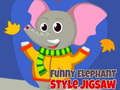 Spel Rolig Elefant Stil Pussel på nätet