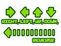 Spel Höger, vänster, upp, ner, omvänt på nätet