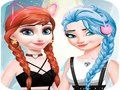 Spel Klä upp och sminka Elsa och Anna på nätet