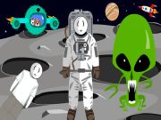 Spel Stickman i rymden på nätet