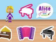 Spel Världen av Alice former av musikinstrument på nätet