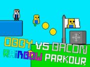 Spel Obby vs Bacon Regnbågs Parkour på nätet