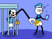 Spel Stickman Troll tjuvpussel på nätet