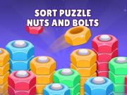 Spel Sortera pusselnötter och bultar på nätet
