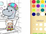 Spel Mysiga vänner målarbok för barn på nätet