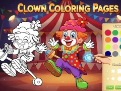 Spel Clown målarbok på nätet