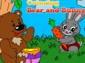 Spel Färgläggning av Björn och Kanin på nätet