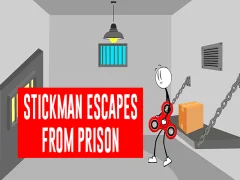 Spel Stickman flyr från fängelset på nätet