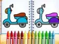 Spel Söt Cykel Målarbok på nätet