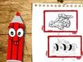 Spel Tillbaka till Skolan Bilar Färgläggningsbok på nätet