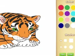 Spel Baby tiger målarbok på nätet