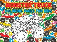 Spel Monster Truck målarbok för barn på nätet