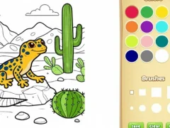Spel Öken djur målarbok för barn på nätet Spel Öken djur målarbok för barn på nätet