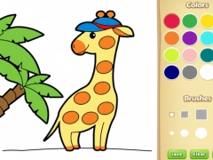Spel Enkel djurfärgbok för barn på nätet