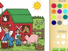 Spel Gård målarbok för barn på nätet Spel Gård målarbok för barn på nätet