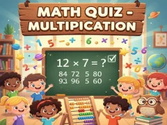 Spel Math Quiz — Multiplikation på nätet