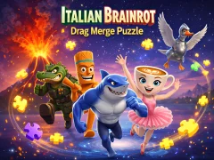 Spel Italian Brainrot Drag Merge Puzzle på nätet
