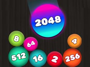 Spel 2048 Pussel: Anslut bollarna på nätet