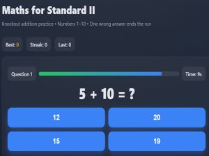 Spel Matematik för standard II på nätet