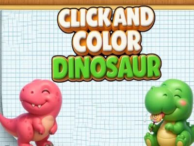 Spel Klicka och färger dinosaurier på nätet
