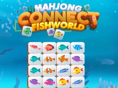 Spel Mahjong Connect Fish World på nätet