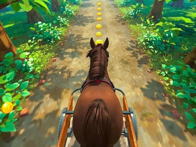 Spel Horse Kart Runner Game på nätet