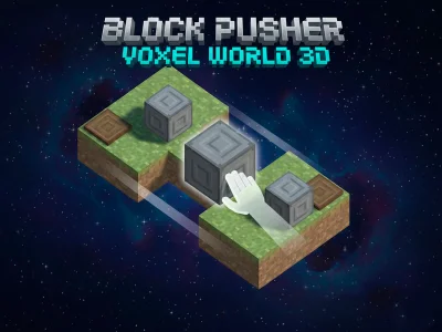 Spel Block Pusher Voxel World 3D på nätet