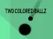 Spel Två Färgade Bollar på nätet