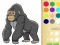 Spel Gorilla målarbok för barn på nätet