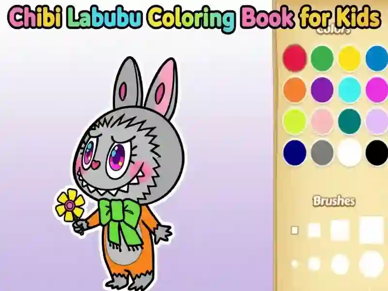 Spel Chibi Labubu målarbok för barn på nätet Spel Chibi Labubu målarbok för barn på nätet