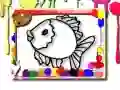 Spel Färgläggningsbok för Fiskar på nätet Spel Färgläggningsbok för Fiskar på nätet