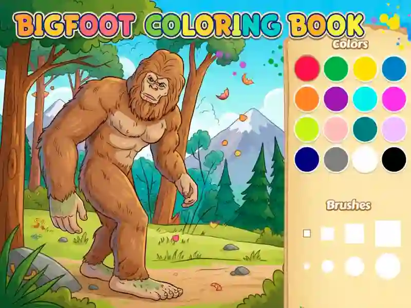 Spel Bigfoot målarbok på nätet