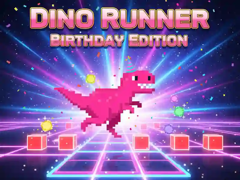 Spel Dino Runner Birthday Edition på nätet