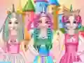 Spel Prinsessers Regnbåge Enhörning Hårsalong på nätet