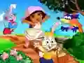Spel Dora Glad Påsk. Hitta skillnaderna på nätet