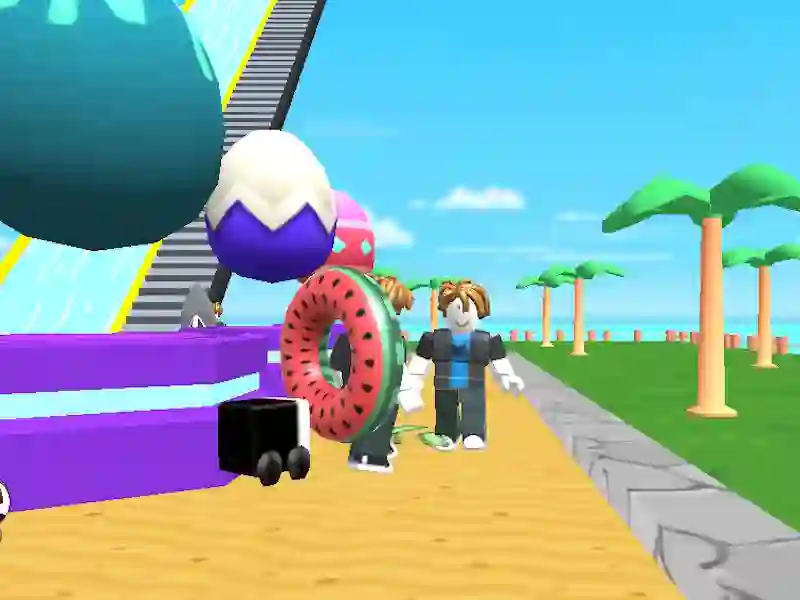 Spel Obby: klättra och glida på nätet