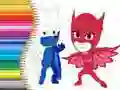 Spel Målarbok för PJ Masks på nätet