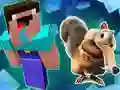 Spel Noob Parkour: Snöåldern på nätet Spel Noob Parkour: Snöåldern på nätet