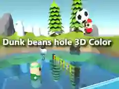 Spel Dunkbönor i 3D-färgat hål på nätet
