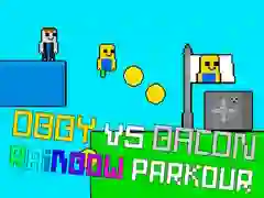 Spel Obby vs Bacon Regnbågs Parkour på nätet
